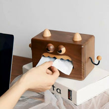 Load image into Gallery viewer, Walnut/Beech Wood Tissue Box Holder-Monster