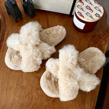 Load image into Gallery viewer, Crisscross Alpaca Slippers