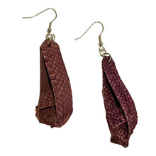 Load image into Gallery viewer, Genuine Mahi-Mahi  Fish Leather knot Earrings