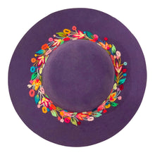 Load image into Gallery viewer, Wide-Brimmed Hand Embroidered Floral Hat - Artisan-Made in Peru