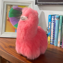 Load image into Gallery viewer, Medium Baby Alpaca Fur Llama Stuffed Animal 13.5 Inch Handmade in Peru