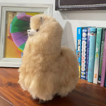 Load image into Gallery viewer, Medium Baby Alpaca Fur Llama Stuffed Animal 13.5 Inch Handmade in Peru