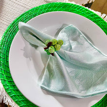 Load image into Gallery viewer, Iraca Palm Napkin Ring - Handmade Eco-Friendly Table Decor, Grape Design