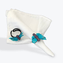 Load image into Gallery viewer, Iraca Palm Napkin Ring - Handmade Eco-Friendly Table Decor, Butterfly Design
