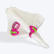 Load image into Gallery viewer, Iraca Palm Napkin Ring - Handmade Eco-Friendly Table Decor, Strawberry Design