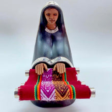 Load image into Gallery viewer, Hand Carved Wooden Figurine-Large Spinner Woman