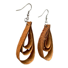 Load image into Gallery viewer, Genuine Mahi-Mahi Fish Leather Earrings-Waves