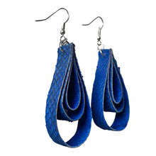 Load image into Gallery viewer, Genuine Mahi-Mahi Fish Leather Earrings-Waves