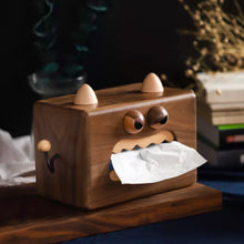 Load image into Gallery viewer, Walnut/Beech Wood Tissue Box Holder-Monster