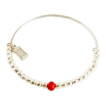 Load image into Gallery viewer, Bangle Bracelet-Silver Beads & Huayruro
