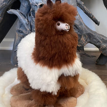 Load image into Gallery viewer, Large Baby Alpaca Fur Llama Stuffed Animal Handmade in Perú
