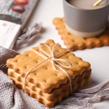 Load image into Gallery viewer, Walnut Wooden Biscuit Coaster