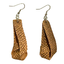 Load image into Gallery viewer, Genuine Mahi-Mahi  Fish Leather knot Earrings