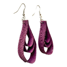 Load image into Gallery viewer, Genuine Mahi-Mahi Fish Leather Earrings-Waves
