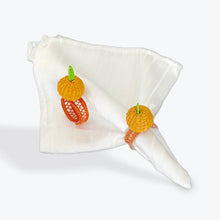 Load image into Gallery viewer, Iraca Palm Napkin Ring - Handmade Eco-Friendly Table Decor, Orange Design