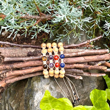 Load image into Gallery viewer, Palo Santo and Gemstones Macrame Bracelets