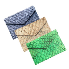 Load image into Gallery viewer, Genuine Fish Leather Envelope Clutch-Pirarucu
