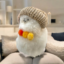 Load image into Gallery viewer, Cute Mini Llama Plush Toy - Hand-Knit
Hat &amp; Baby Alpaca Wool
