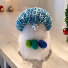 Load image into Gallery viewer, Cute Mini Llama Plush Toy - Hand-Knit
Hat &amp; Baby Alpaca Wool
