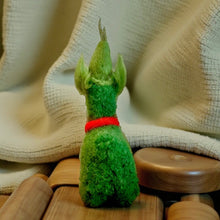 Load image into Gallery viewer, Mini Grinch Alpaca Stuffed Animal Handmade in Peru Baby Alpaca Wool

