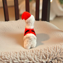 Load image into Gallery viewer, Mini Alpaca Stuffed Animal in Santa Outfit Baby Alpaca Fiber Handmade in Peru
