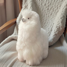 Load image into Gallery viewer, Medium Baby Alpaca Fur Llama Stuffed Animal 13.5 Inch Handmade in Peru

