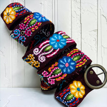 Load image into Gallery viewer, Hand-Embroidered Peruvian Belt (Round Buckle)
