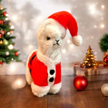 Load image into Gallery viewer, Adorable Mini Alpaca Christmas Stuffed Toy - Handmade from Luxurious
Baby Alpaca Wool
