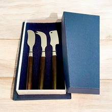Load image into Gallery viewer, Sterling Silver Cheese Knives Set - Elegant 3- Piece Collection
