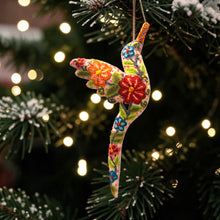 Load image into Gallery viewer, Hummingbird Ornament – Hand-Embroidered Hanging Decor | Handmade Gift

