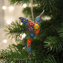 Load image into Gallery viewer, Hummingbird Ornament – Hand-Embroidered Hanging Decor | Handmade Gift
