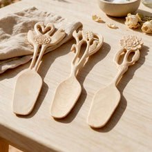 Load image into Gallery viewer, Hand-Carved Wooden Cake Server Set (3-Piece)
