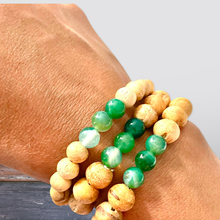 Load image into Gallery viewer, Palo Santo and Green Agate Bracelets
