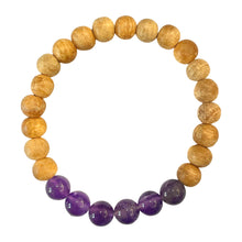Load image into Gallery viewer, Palo Santo and Amethyst Gemstone  Bracelets
