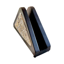 Load image into Gallery viewer, Mahogany Napkin Holder with Sterling Silver Accent
