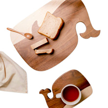 Load image into Gallery viewer, Walnut &amp; Maple Whale Cutting Board
