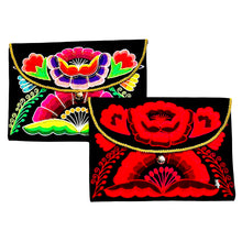 Load image into Gallery viewer, &quot;Agustina” Elegant Evening Clutch Purse with Exquisite Hand Embroidered Flower Design
