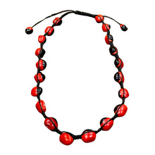 Load image into Gallery viewer, Adjustable Macrame Huayruro Necklace
