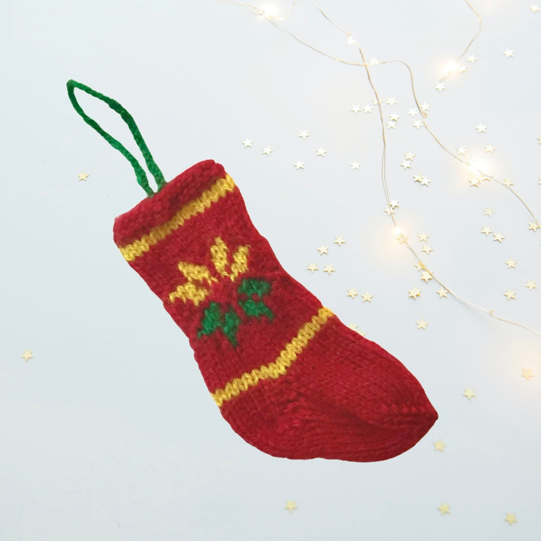 Hand Knitted Christmas Ornaments - Stockings
