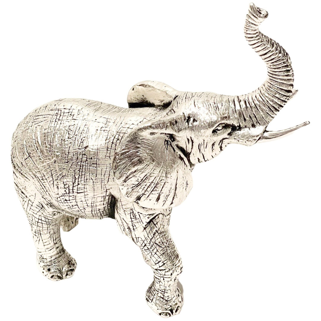 Silver Plated Family of Elephants Figurines