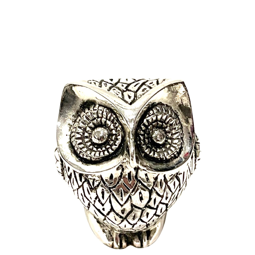 Silver Plated Owl Figurine
