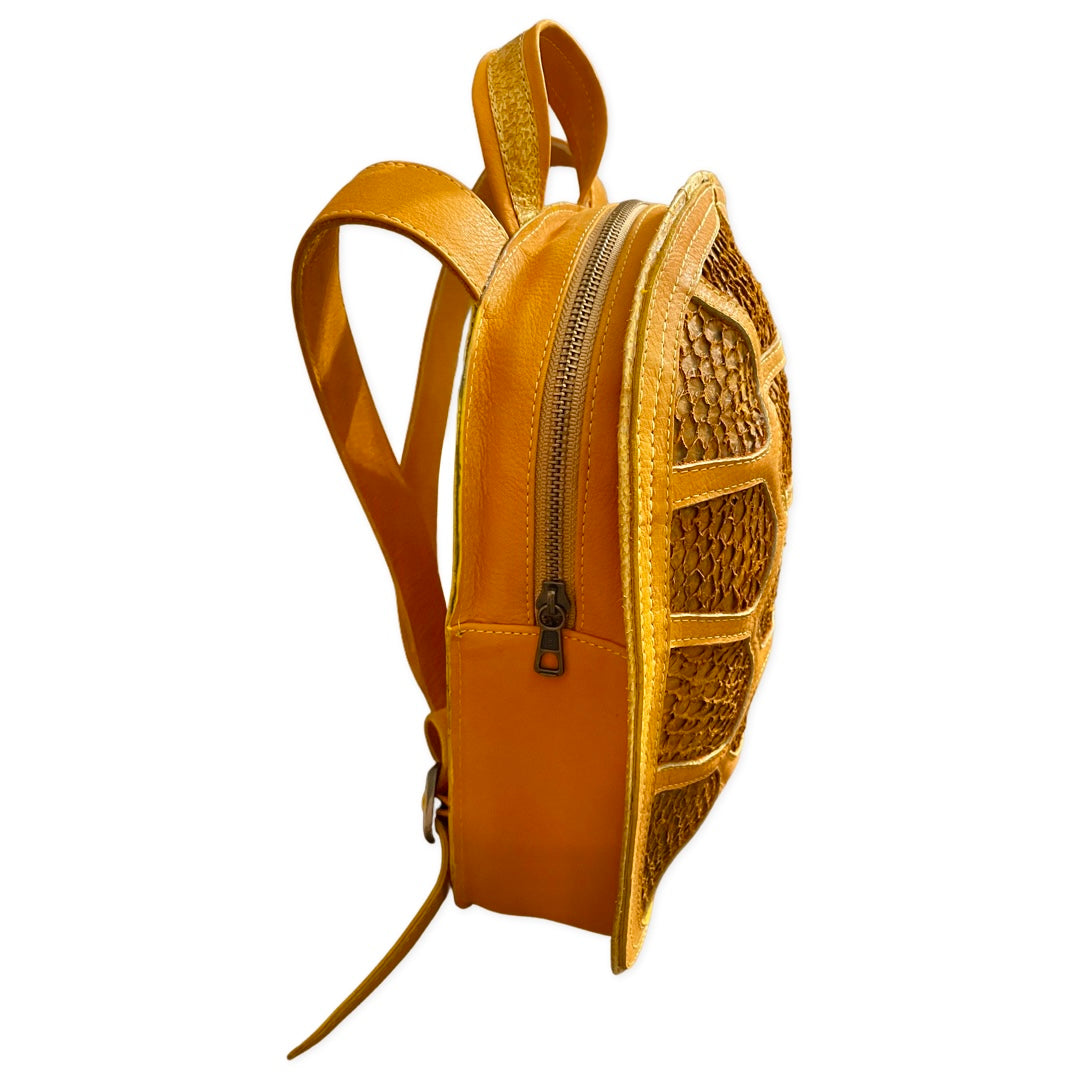 brahmin mini dartmouth backpack Genuine Fish Leather Taricaya Backpack | Sustainable & Handcrafted