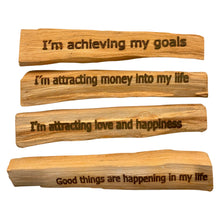 Load image into Gallery viewer, Palo Santo Wood Sticks-Engraving Affirmations
