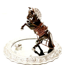 Load image into Gallery viewer, Proud Horse Sculpture-Mahogany Wood &amp; Sterling Silver Accents
