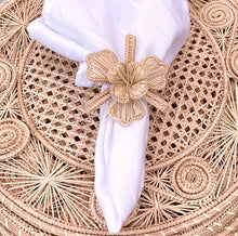 Load image into Gallery viewer, Iraca Palm Napkin Rings-Orchids
