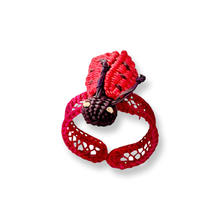 Load image into Gallery viewer, Iraca Palm Napkin Rings-Ladybug
