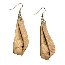 Load image into Gallery viewer, Genuine Mahi-Mahi  Fish Leather knot Earrings
