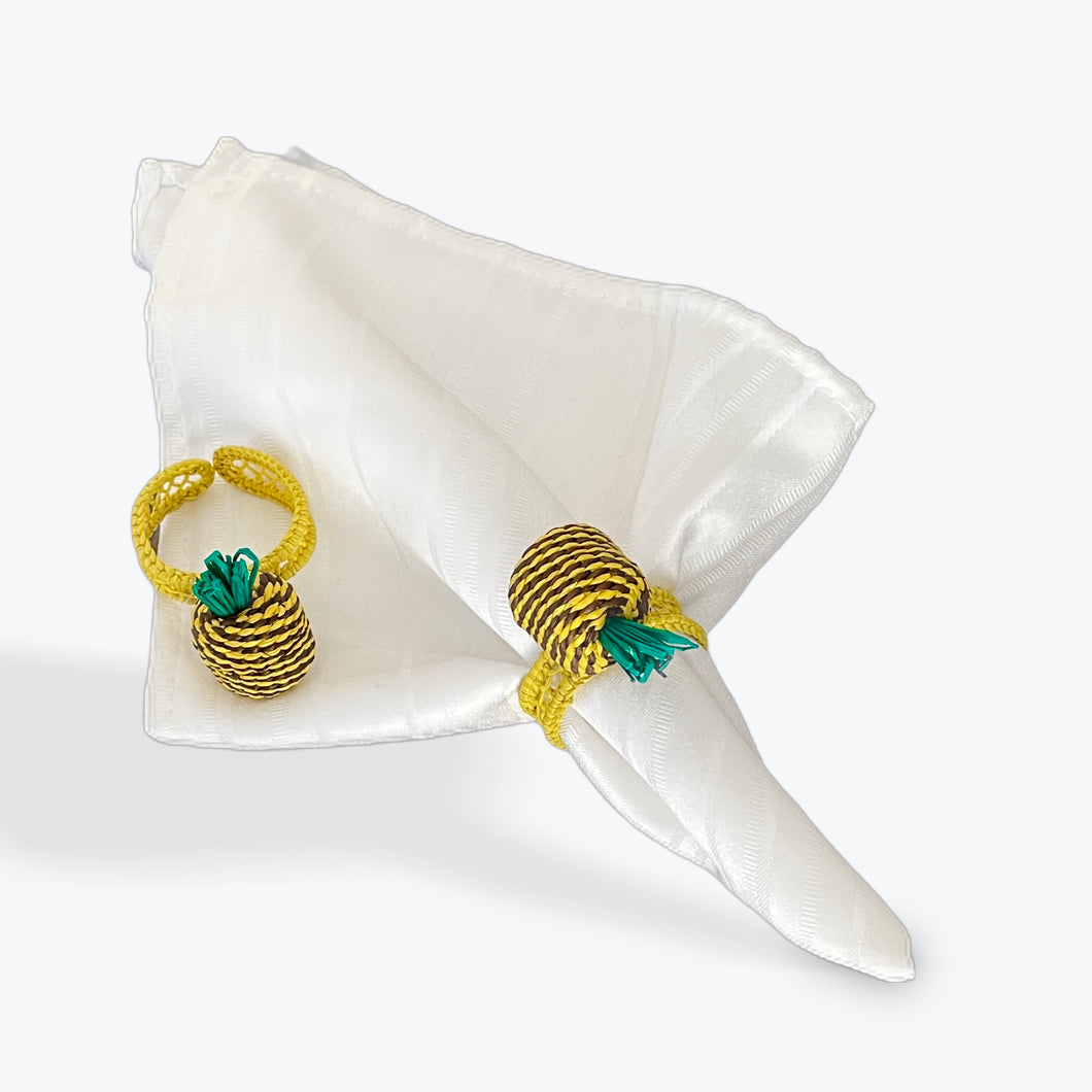 Iraca Palma Napkin Ring - Handmade Eco-Friendly Table Decor, Pineapple Design