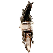 Load image into Gallery viewer, Proud Horse Sculpture-Cedar Wood &amp; Sterling Silver Accents

