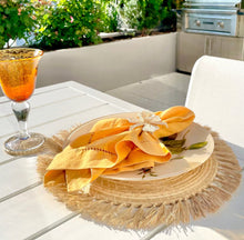 Load image into Gallery viewer, Iraca Palm Fringe Placemats-Natural
